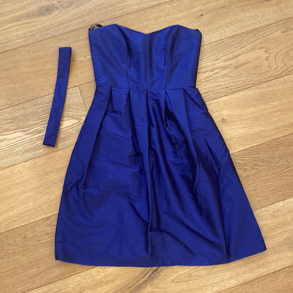 Alfred Sung Electric Blue strapless dress